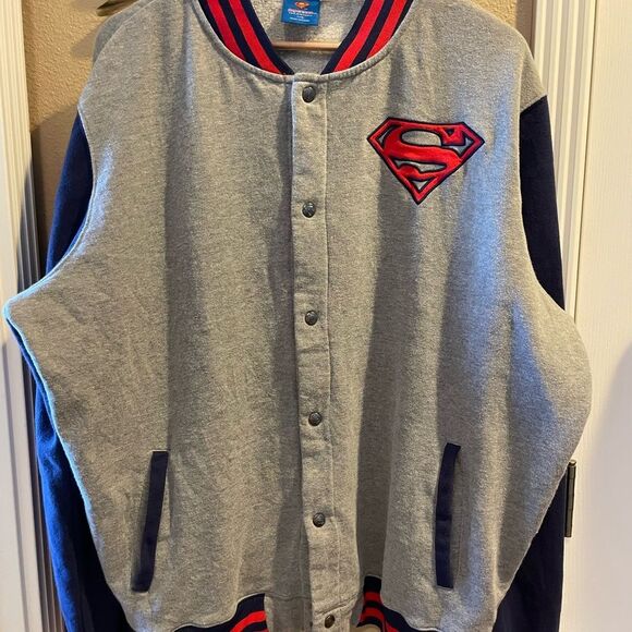 DC Comics Superman Snap Up Sweatshirt Jacket Mens XL - Picture 13 of 16